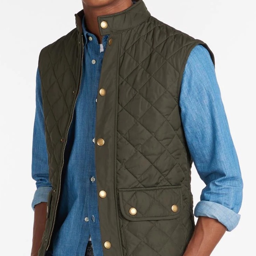 Barbour Olive Quilted Vest